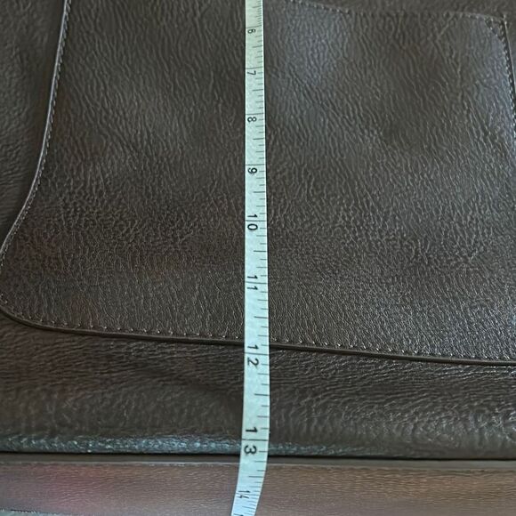 Joy Susan Megan Carry All Tote and Purse Vegan Brown Set of 2 - Picture 13 of 15